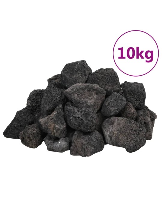 Vulkaanilised kivimid 10 kg, must, 3-5 cm