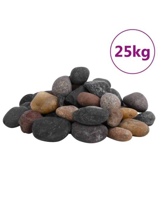 Poleeritud veerkivi 25 kg, erivärvi, 5-8 cm