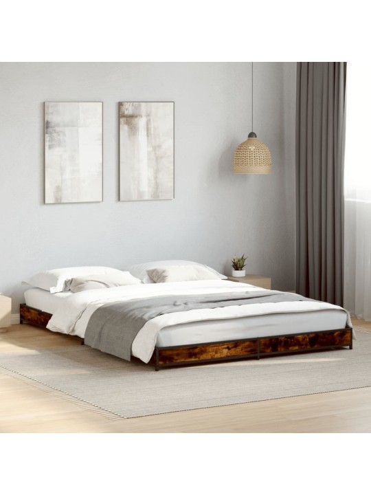 VOODIRAAM, SUITSUTATUD TAMM, 150 X 200 CM, TEHISPUIT JA METALL