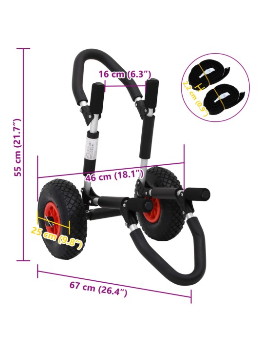 SUP KÄRU SURFILAUALE, KOKKUPANDAV, 45 KG, ALUMIINIUM