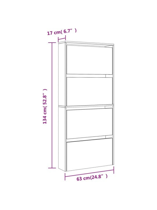 4 sahtliga kingakapp, peegliga, must, 63 x 17 x 134 cm