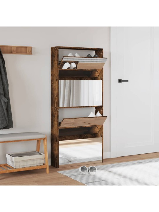 4 sahtliga kingakapp, peegliga, suitsutatud tamm, 63x17x134 cm