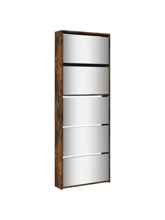 5 sahtliga kingakapp peegliga, suitsutatud tamm, 63x17x169,5 cm