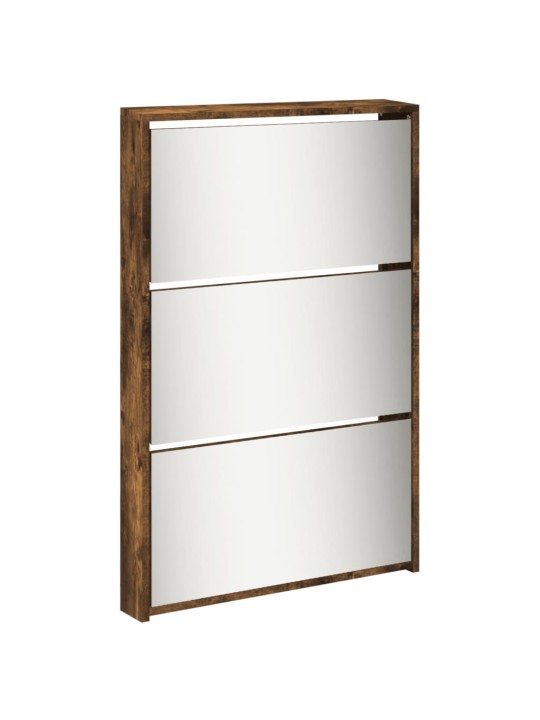 5 sahtliga kingakapp peegliga, suitsutatud tamm, 63x17x169,5 cm