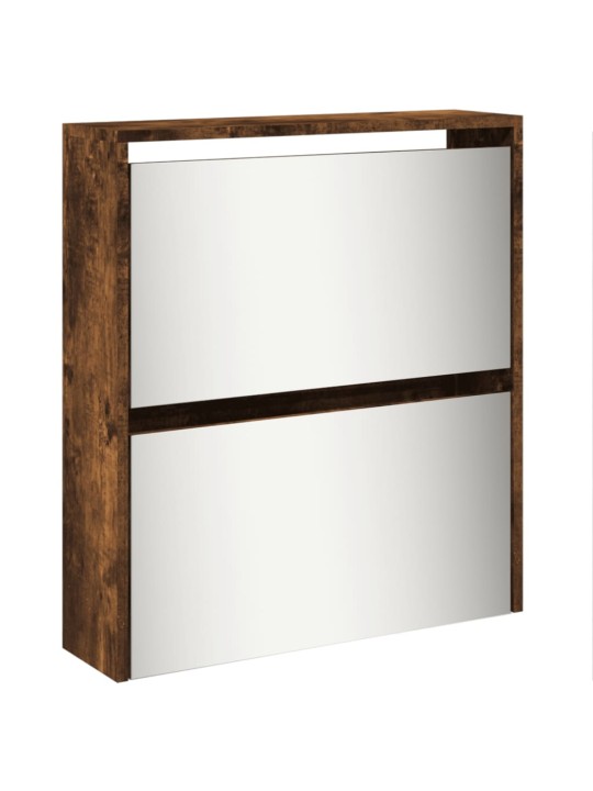 5 sahtliga kingakapp peegliga, suitsutatud tamm, 63x17x169,5 cm