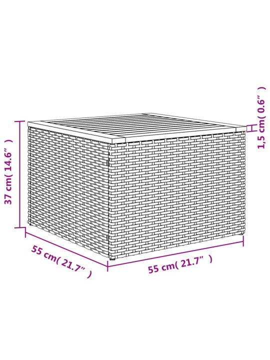 4-osaline aiadiivani komplekt patjadega, must, polürotang