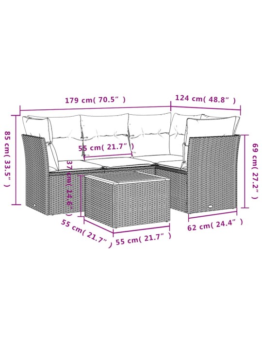 5-OSALINE AIADIIVANI KOMPLEKT PATJADEGA, HALL, POLÜROTANG