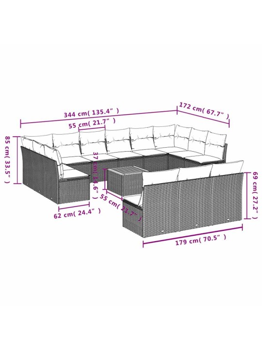 14-OSALINE AIADIIVANI KOMPLEKT PATJADEGA, HALL, POLÜROTANG