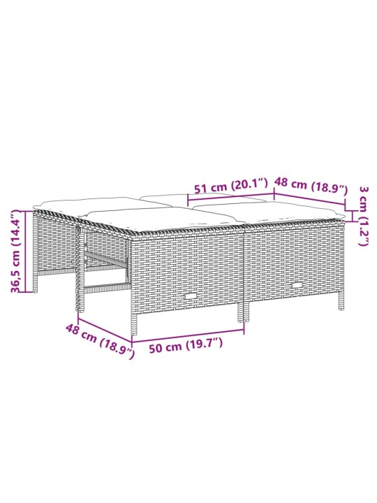 5-osaline aiamööblikomplekt istmepatjadega, polürotang, hall