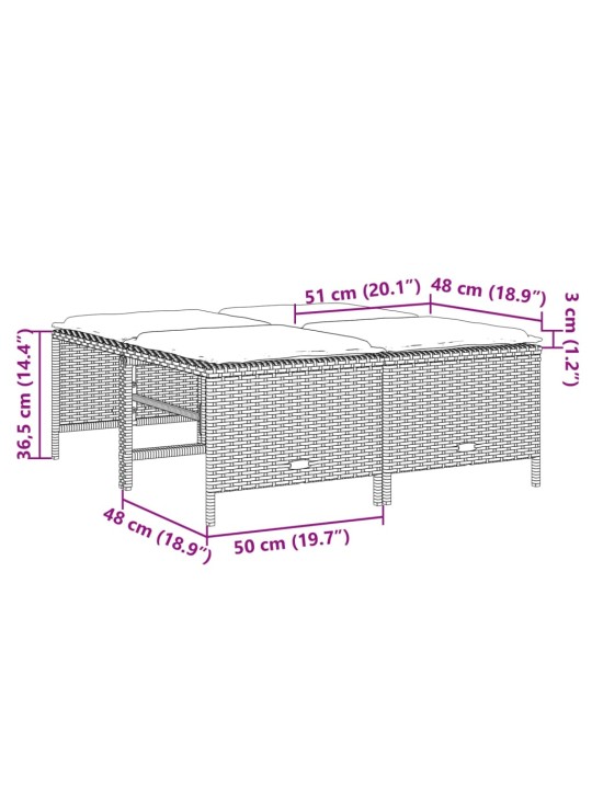 5-osaline aiamööblikomplekt istmepatjadega, polürotang, hall