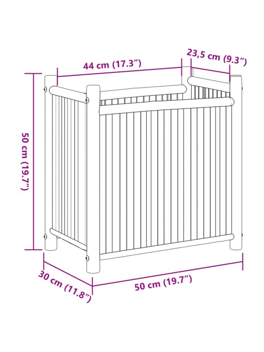 Taimekast, 50 x 30 x 50 cm, bambus