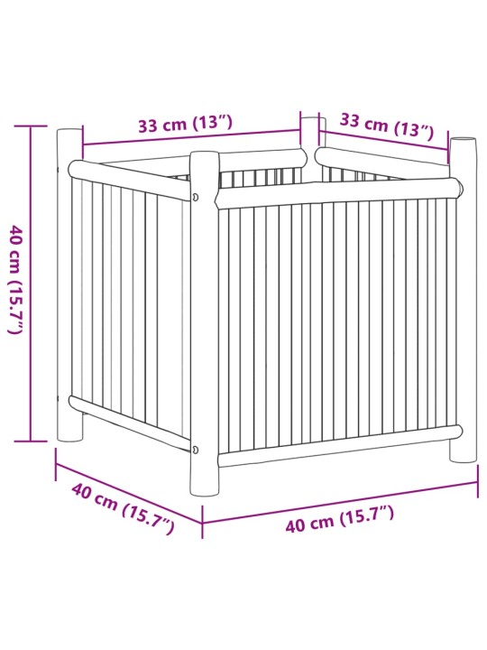 Taimekast, 40 x 40 x 40 cm, bambus