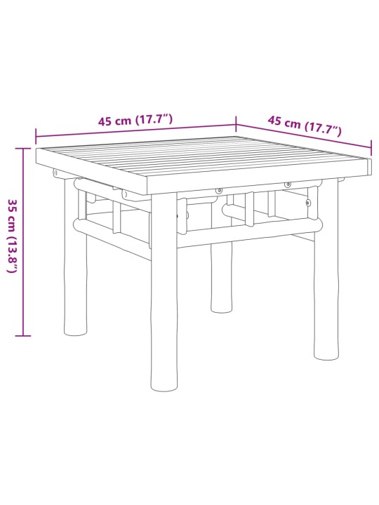 Kohvilaud, 45 x 45 x 35 cm, bambus