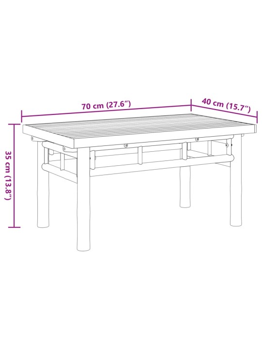 Kohvilaud, 70 x 40 x 35 cm, bambus