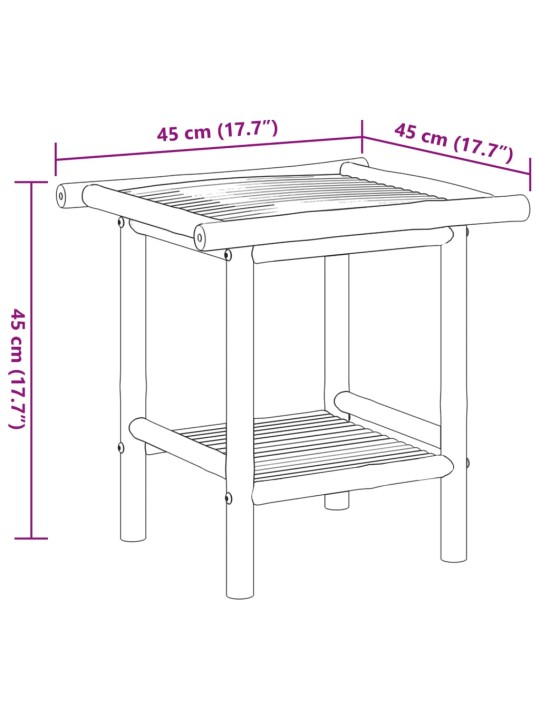 Kohvilaud, 45 x 45 x 45 cm, bambus