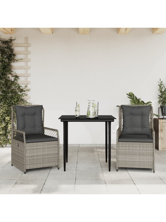 3-OSALINE AIAMÖÖBLI KOMPLEKT PATJADEGA, HELEHALL, POLÜROTANG