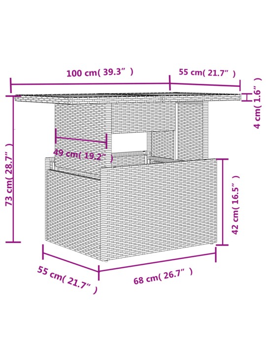 8-osaline aiadiivani komplekt patjadega, helehall, polürotang