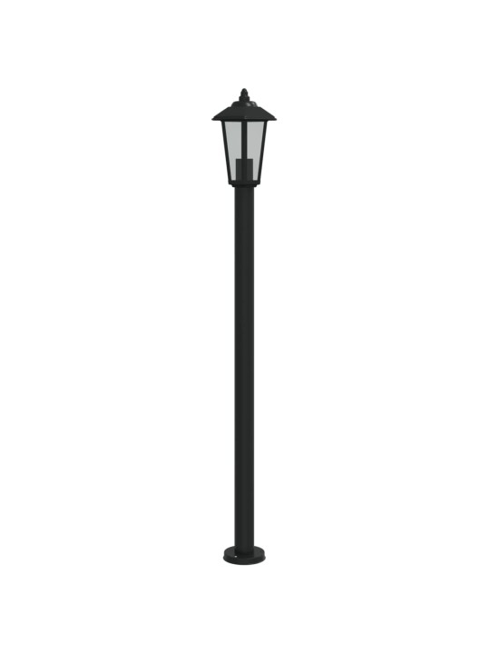 Õue lambipost, must, 120 cm, roostevaba teras