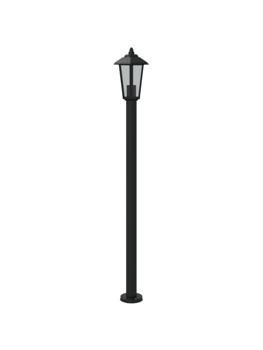 Õue lambipost, must, 120 cm, roostevaba teras