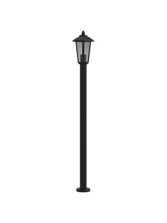 Õue lambipost, must, 120 cm, roostevaba teras