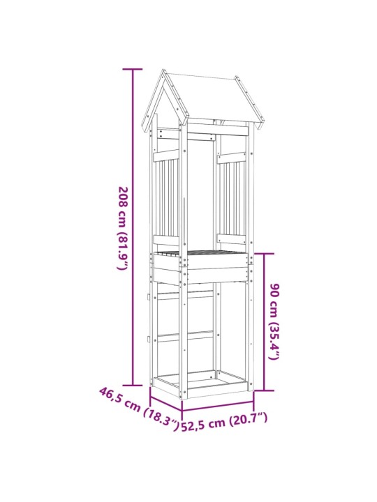 Mängutorn, 52,5 x 46,5 x 208 cm, männipuit