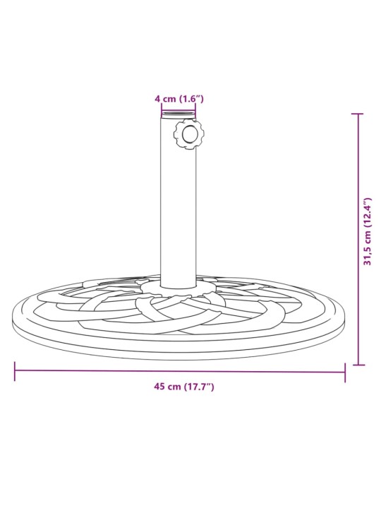 Päikesevarju alus, ø38 / 48 mm postile, 12 kg, ümmargune