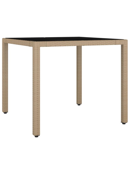 3-osaline bistrookomplekt patjadega, beež, polürotang