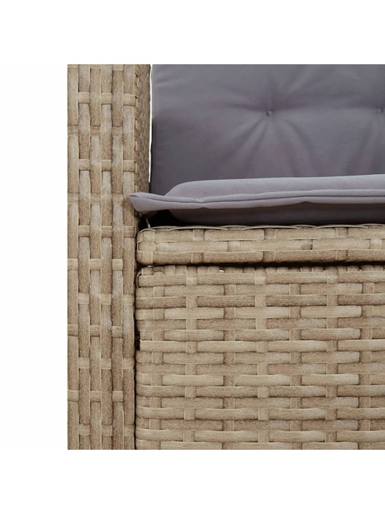 2-OSALINE AIAMÖÖBLI KOMPLEKT PATJADEGA, BEEŽ, POLÜROTANG
