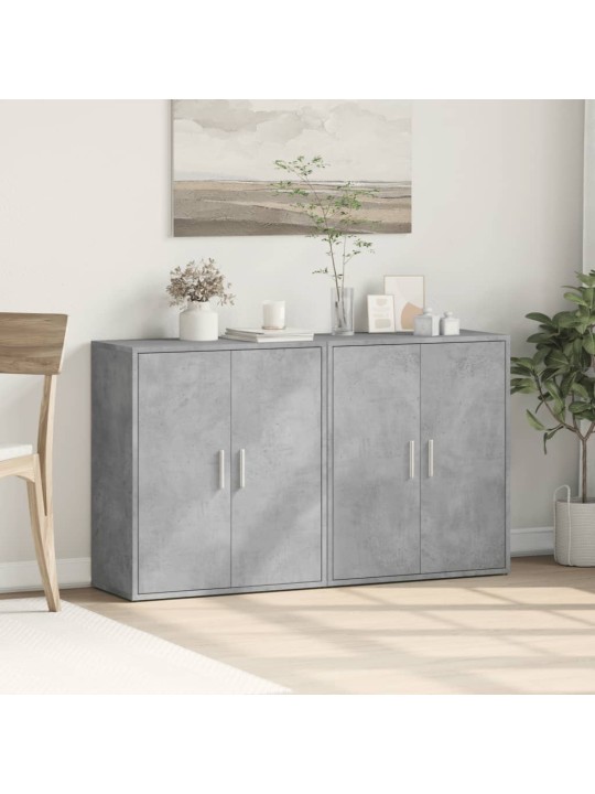 PUHVETKAPID 2 TK, BETOONHALL, 60 X 31 X 70 CM, TEHISPUIT