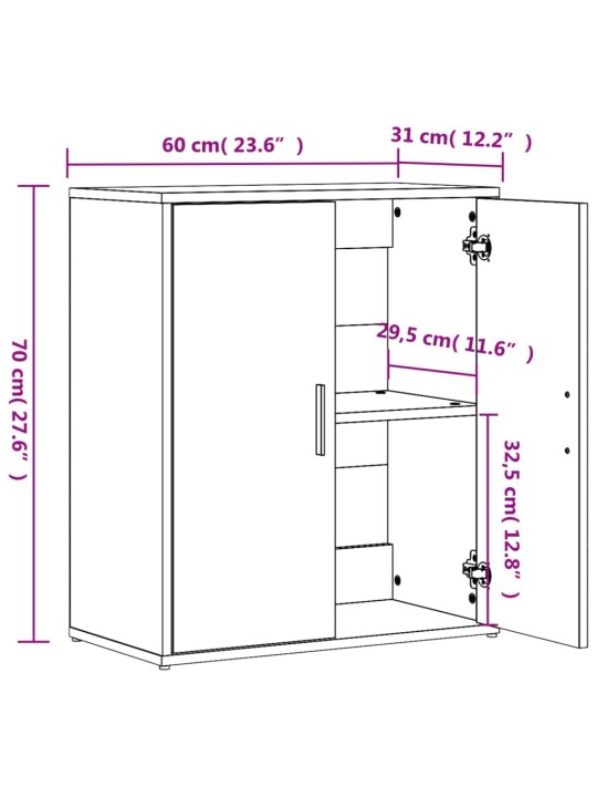 PUHVETKAPID 2 TK, HALL SONOMA TAMM, 60 X 31 X 70 CM, TEHISPUIT