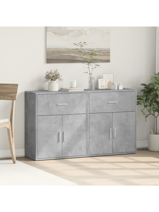 PUHVETKAPID 2 TK, BETOONHALL, 60 X 31 X 70 CM, TEHISPUIT