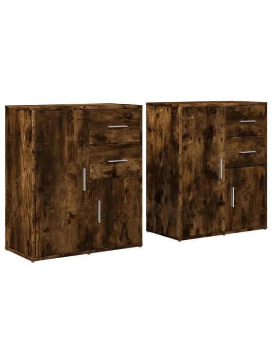 PUHVETKAPID 2 TK, SUITSUTATUD TAMM, 60 X 31 X 70 CM, TEHISPUIT