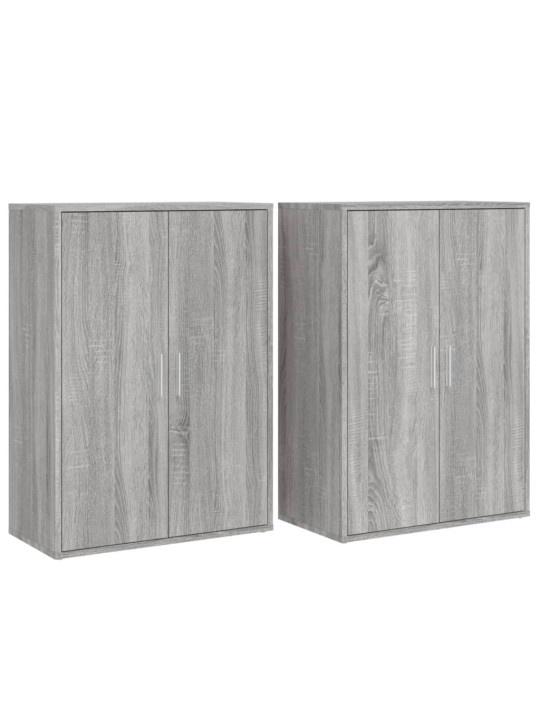 Puhvetkapid 2 tk, hall sonoma tamm, 60 x 31 x 84 cm, tehispuit