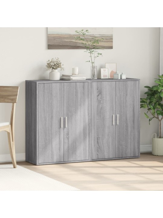 Puhvetkapid 2 tk, hall sonoma tamm, 60 x 31 x 84 cm, tehispuit