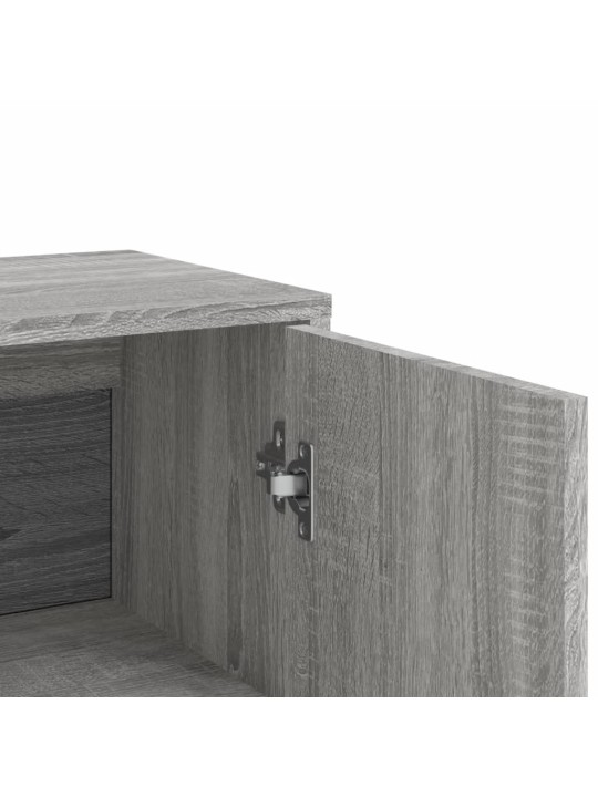Puhvetkapid 2 tk, hall sonoma tamm, 60 x 31 x 84 cm, tehispuit