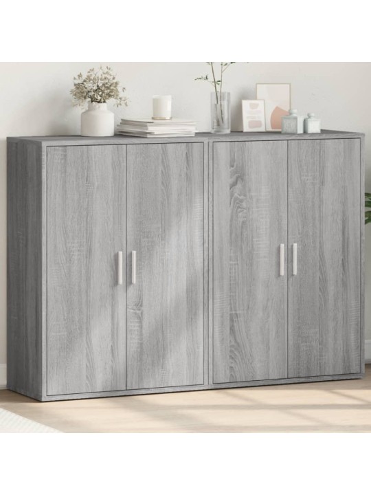 Puhvetkapid 2 tk, hall sonoma tamm, 60 x 31 x 84 cm, tehispuit