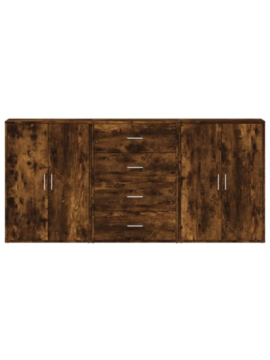 PUHVETKAPID 3 TK, SUITSUTATUD TAMM, 60 X 31 X 84 CM, TEHISPUIT