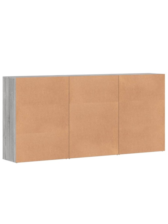 Puhvetkapid 3 tk, hall sonoma tamm, 60 x 31 x 84 cm, tehispuit