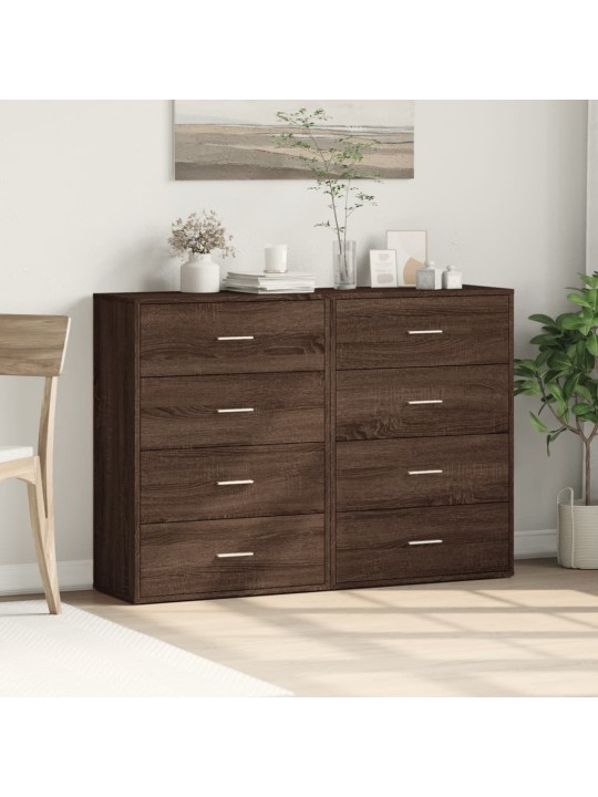 PUHVETKAPID 2 TK, PRUUN TAMM, 60 X 31 X 84 CM, TEHISPUIT