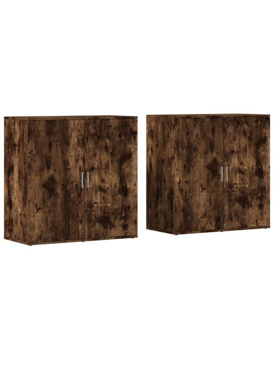 Puhvetkapid 2 tk, suitsutatud tamm, 79 x 38 x 80 cm, tehispuit