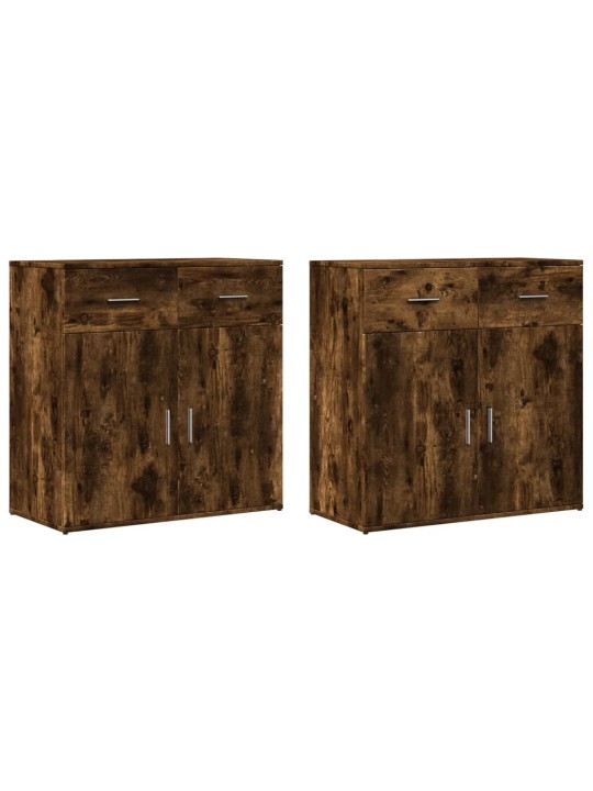 PUHVETKAPID 2 TK, SUITSUTATUD TAMM, 79 X 38 X 80 CM, TEHISPUIT