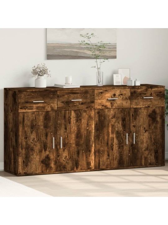 PUHVETKAPID 2 TK, SUITSUTATUD TAMM, 79 X 38 X 80 CM, TEHISPUIT