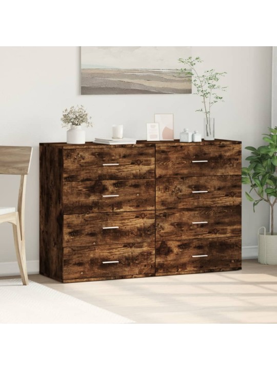PUHVETKAPID 2 TK, SUITSUTATUD TAMM, 60X39X80 CM, TEHISPUIT
