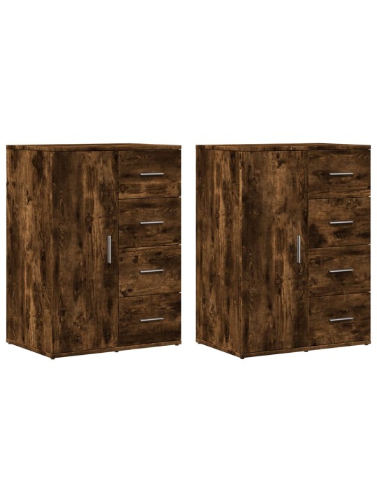 Puhvetkapid 2 tk, suitsutatud tamm, 59x39x80 cm, tehispuit
