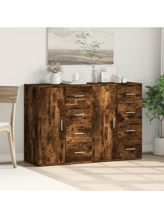 Puhvetkapid 2 tk, suitsutatud tamm, 59x39x80 cm, tehispuit