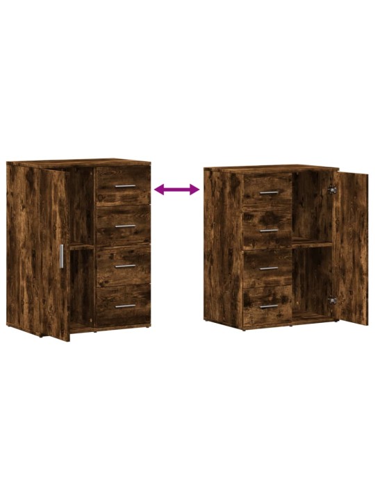 Puhvetkapid 2 tk, suitsutatud tamm, 59x39x80 cm, tehispuit