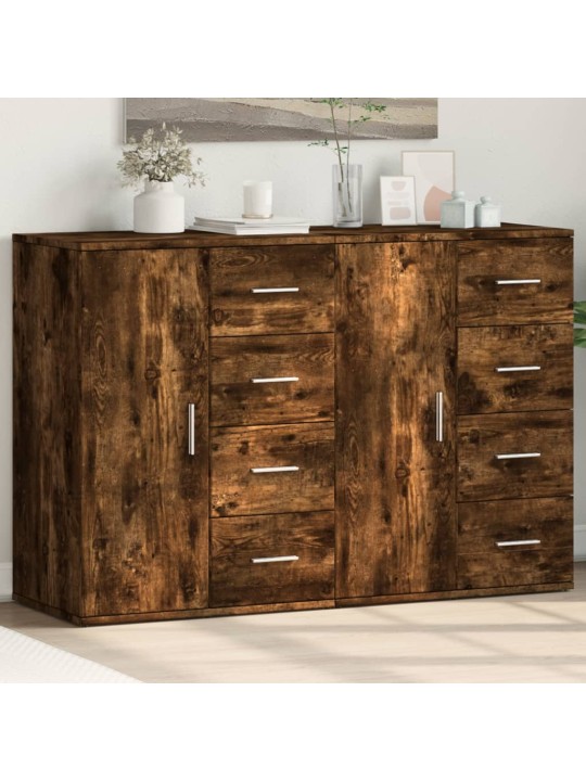 Puhvetkapid 2 tk, suitsutatud tamm, 59x39x80 cm, tehispuit
