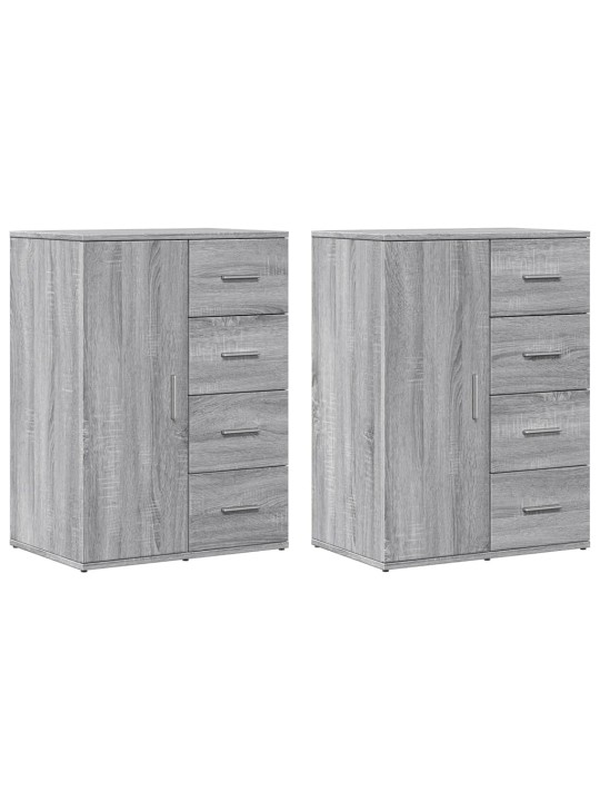 Puhvetkapid 2 tk, hall sonoma tamm, 59x39x80 cm, tehispuit
