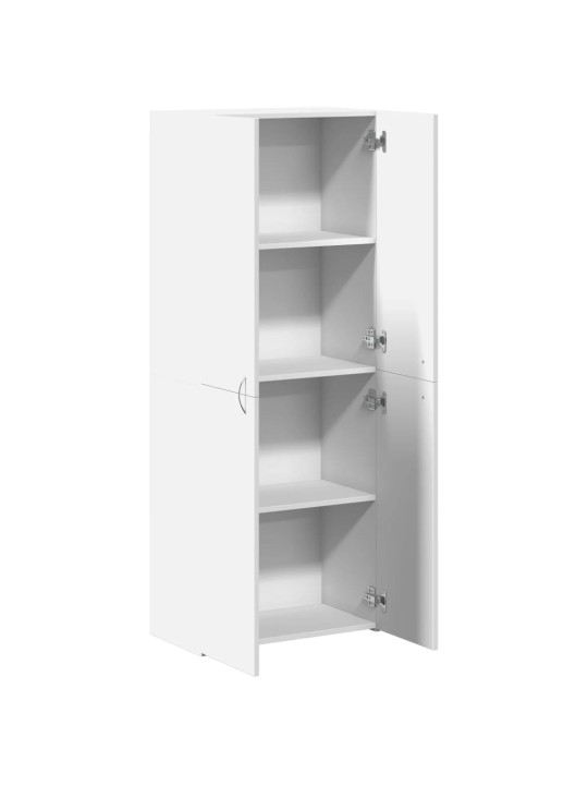 Dokumendikapp, valge, 60x32x115 cm, tehispuit