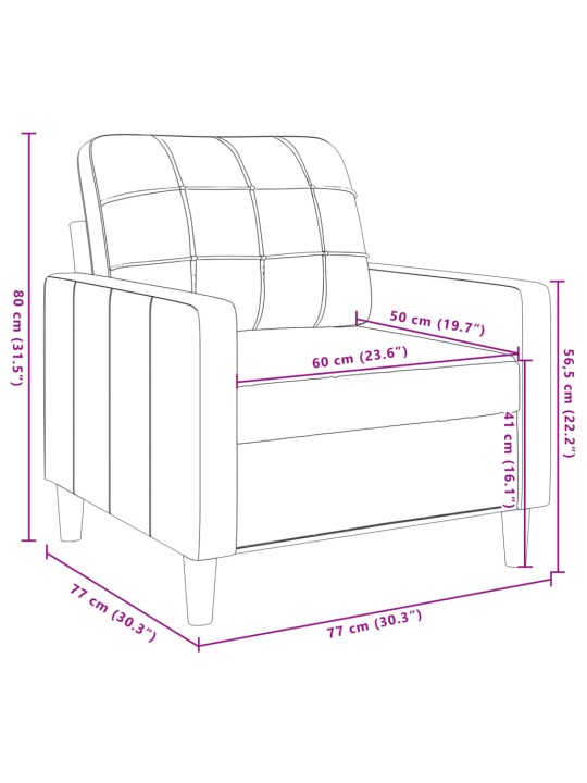 Tugitool, helehall, 60 cm, samet